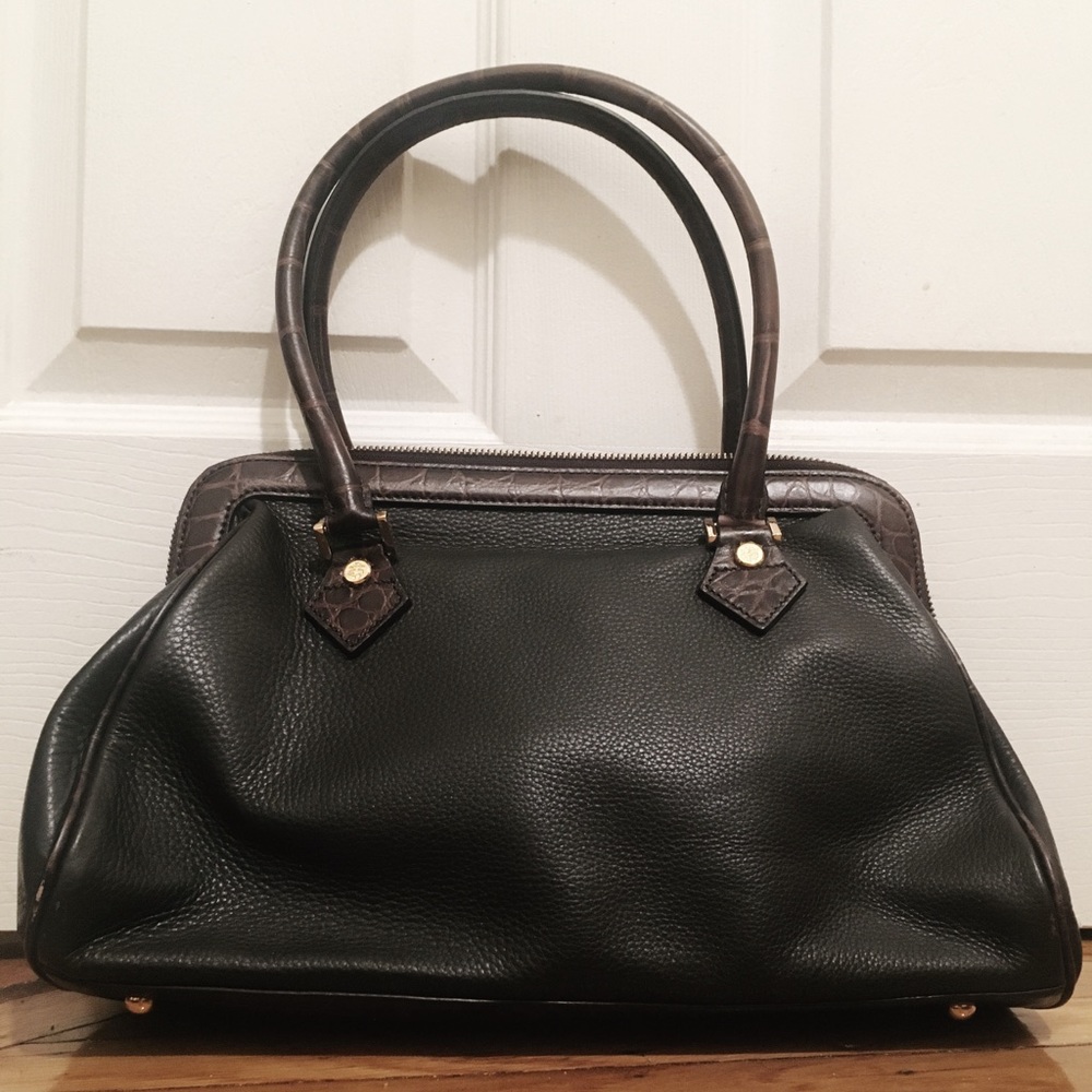Brown leather purse from Brooks Brothers